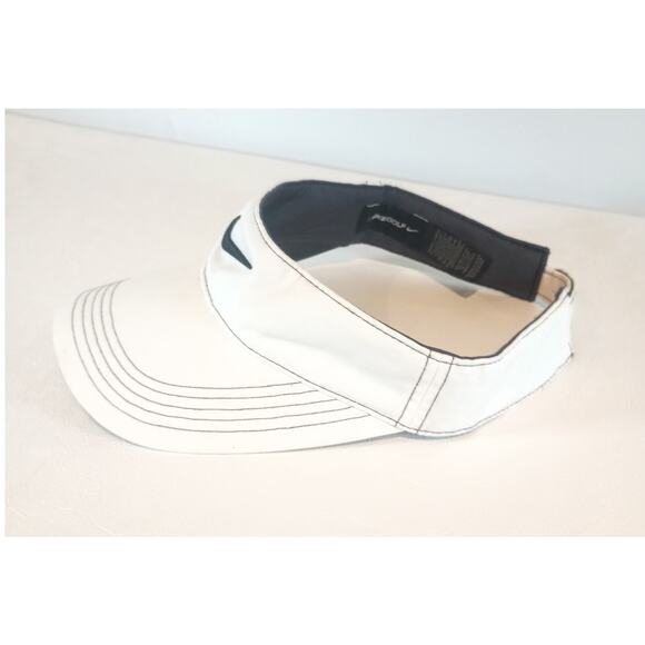 NIKE GOLF ADJUSTABLE VELCRO STRAP VISOR WHITE NIKE SWOOSH - Picture 2 of 8